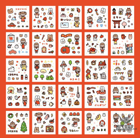 Paper Dyeing Sticker Gift Box Blue Berry Power Everyday 100 sheets Washi Paper no repeated OEShop 8.99 OEShop