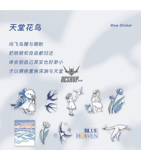 Papermore Blue Sticker For You Stickers (20 pieces) Heavenly Birds (20 pieces) Sticker