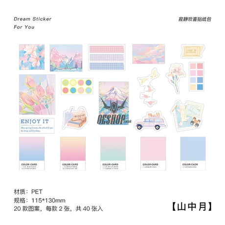 Papermore Dream Sticker For You I Stickers (40 pieces) Moonlit Trails (40 pieces) Sticker