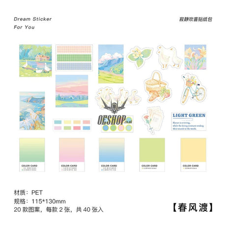 Papermore Dream Sticker For You I Stickers (40 pieces) Spring Meadow (40 pieces) Sticker