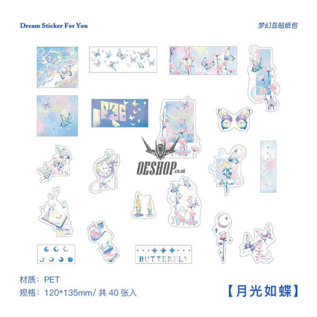 Papermore Dream Sticker For You II Stickers (40 pieces) Moonlight Butterfly (40 pieces) Sticker