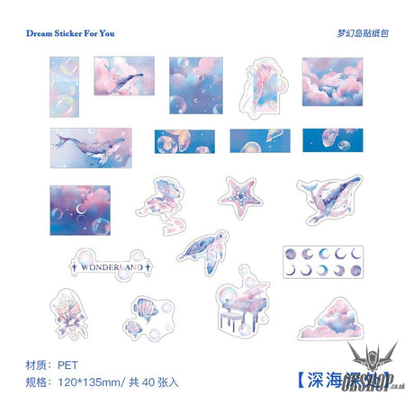 Papermore Dream Sticker For You II Stickers (40 pieces) Ocean of Stars (40 pieces) Sticker