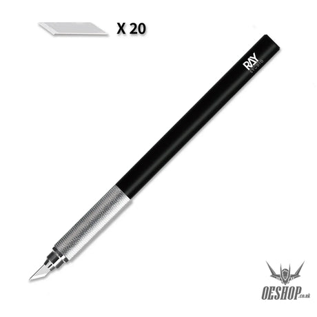 RAY STUDIO Metal Modeler’s Knife - Narrow Blade RK-03 + Light Blade 20 pcs - Scribing Tools