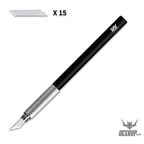RAY STUDIO Metal Modeler’s Knife - Wide Blade RK-06 + Light Blade 15 pcs - Scribing Tools