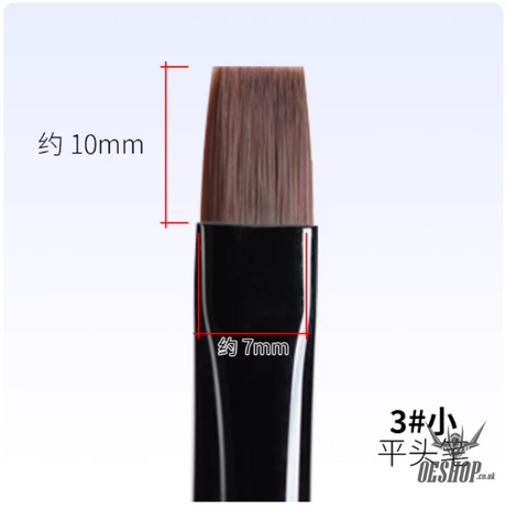 RAY STUDIO Pointed / Flat Modeling Brush - RMRF-03 3# Small Flat Modeling Brush - Brush