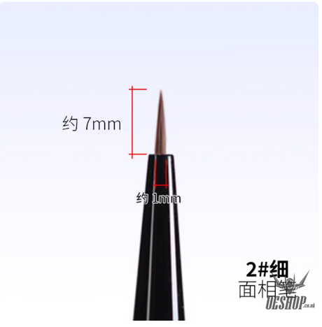 RAY STUDIO Pointed / Flat Modeling Brush - RMRP-02 2# Fine Pointed Modeling Brush - Brush