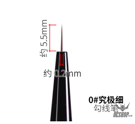 RAY STUDIO Pointed / Flat Modeling Brush - RMRS-0 0# Extreme fine Modeling Brush Scriptliner - Brush