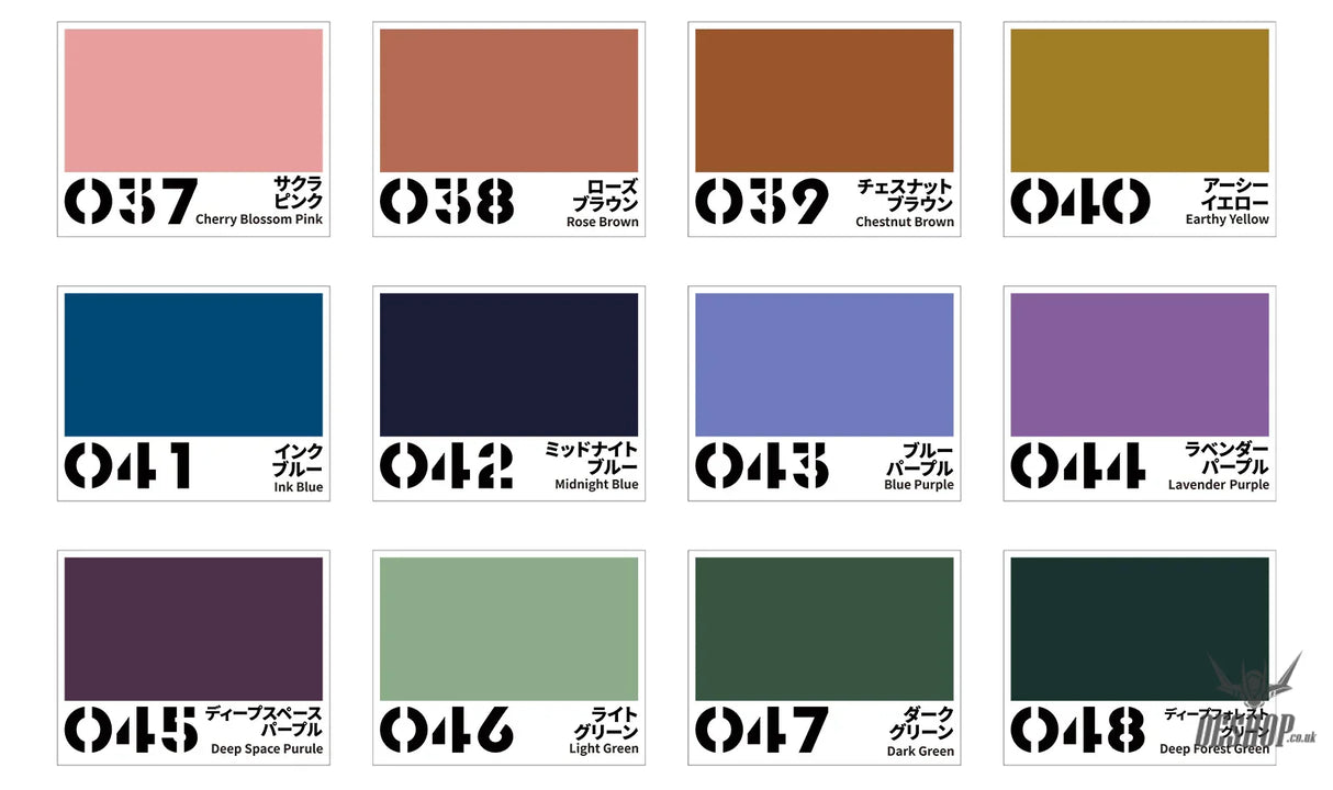 RAY STUDIO (QUICK IDEA) Model Acrylic-Colors - RMAC-Q-004B 12-Color Set (037-048) (18ML) - Painting Consumables