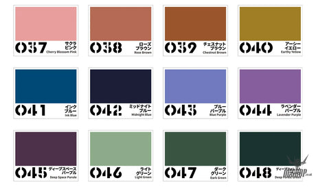 RAY STUDIO (QUICK IDEA) Model Acrylic-Colors - RMAC-Q-004B 12-Color Set (037-048) (18ML) - Painting Consumables