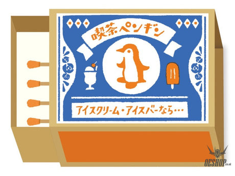 Retro Diary Match Box Memo Cafe Penguin Furukawashiko 3.99 OEShop