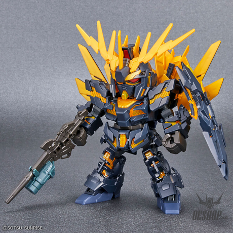 SD Gundam Cross Silhouette 19 Unicorn Gundam 2 Banshee (Destroy Mode) & Banshee Norn Parts Set Scale Model Kits