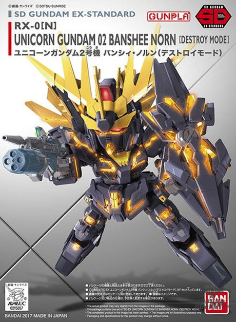 SD Gundam EX Standard 015 Unicorn Gundam 02 Banshee Norn RX-0[N] Destroy Mode Scale Model Kits