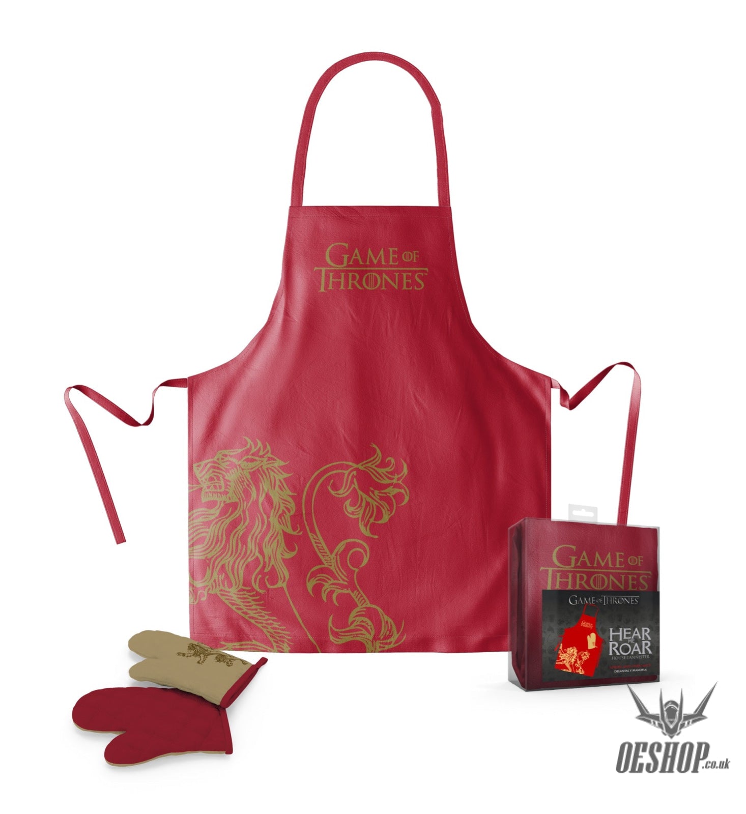 Game of Thrones House Lannister Apron and Oven Mitt Set