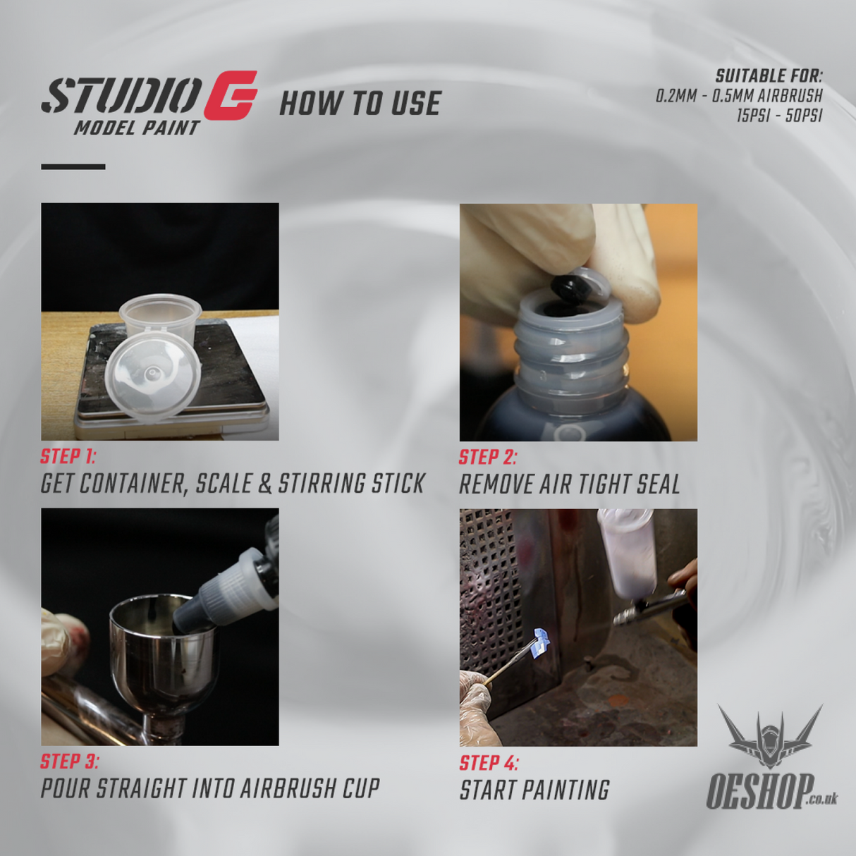 StudioG Model Paint GP-001 Black V2 Painting Consumables