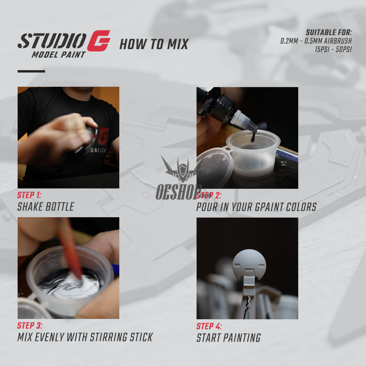 StudioG Model Paint Ultimate Metallic Set (All 8 Colours) Painting Consumables