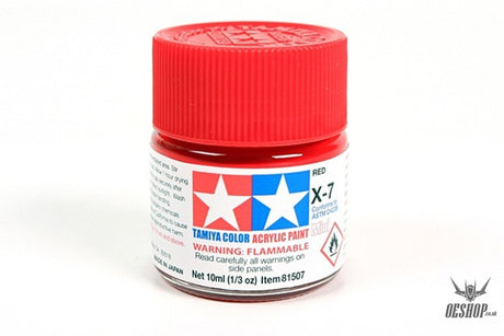 TAMIYA 81507 ACRYLIC MINI X-7 RED 10ml Tamiya 1.85 OEShop