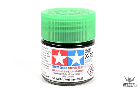 TAMIYA 81525 ACRYLIC MINI X-25 CLEAR GREEN 10ml Tamiya 1.85 OEShop