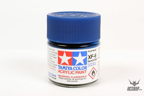 TAMIYA 81708 ACRYLIC MINI XF-8 FLAT BLUE 10ml Tamiya 1.85 OEShop