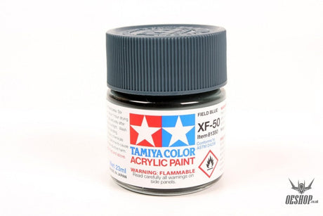 TAMIYA 81750 ACRYLIC MINI XF-50 FIELD BLUE 10ml Tamiya 1.85 OEShop