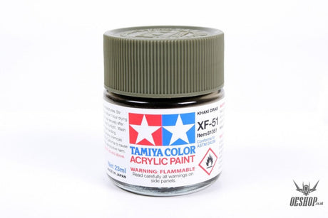 TAMIYA 81751 ACRYLIC MINI XF-51 KHAKI DRAB 10ml Tamiya 1.85 OEShop