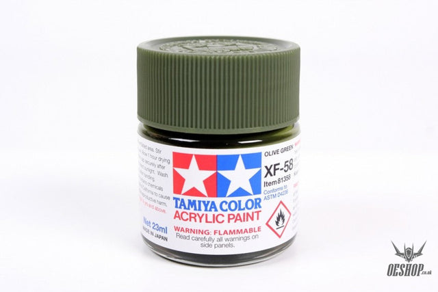TAMIYA 81758 ACRYLIC MINI XF-58 OLIVE GREEN 10ml Tamiya 1.85 OEShop
