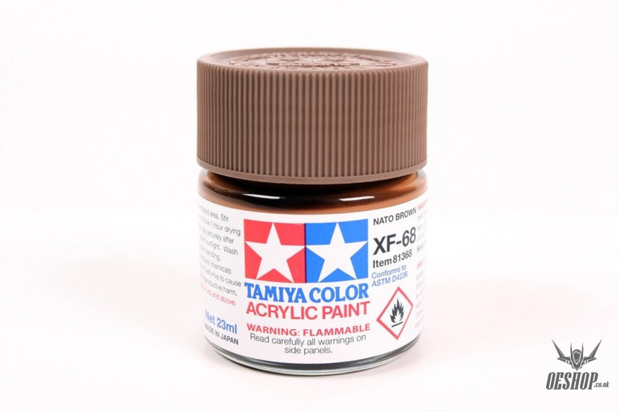 TAMIYA 81768 ACRYLIC MINI XF-68 NATO BROWN 10ml Tamiya 1.85 OEShop