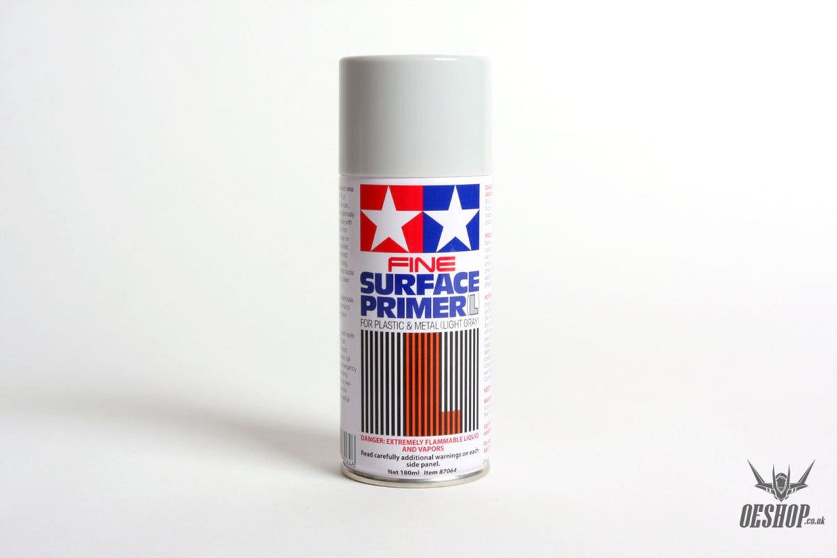 TAMIYA 87064 Fine Surface Primer L Grey for Plastic & Metal 180ml Painting Consumables