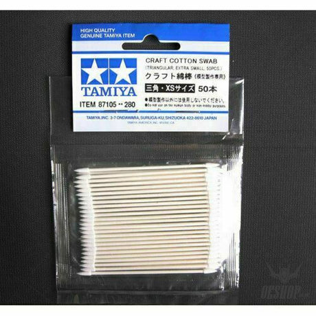 TAMIYA 87103-87107 Cotton Swab 87105 Cotton Swab (Triangle Extra Small x50 pcs) Paint Tools