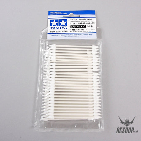 TAMIYA 87103-87107 Cotton Swab 87107 Cotton Swab (Triangle Med x50 pcs) Paint Tools