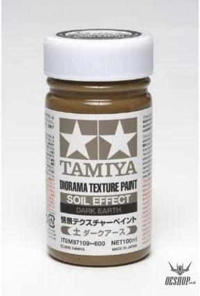TAMIYA 87109 Textured Paint - Soil Effect Dark Earth 100ml Painting Consumables