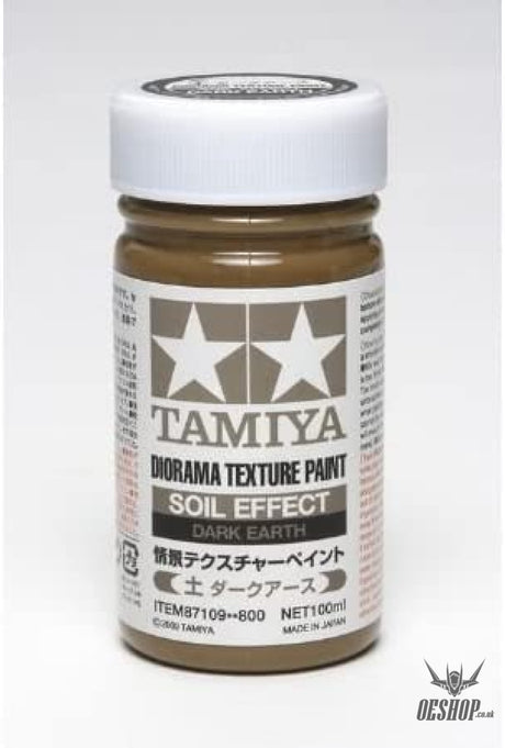 TAMIYA 87109 Textured Paint - Soil Effect Dark Earth 100ml Painting Consumables