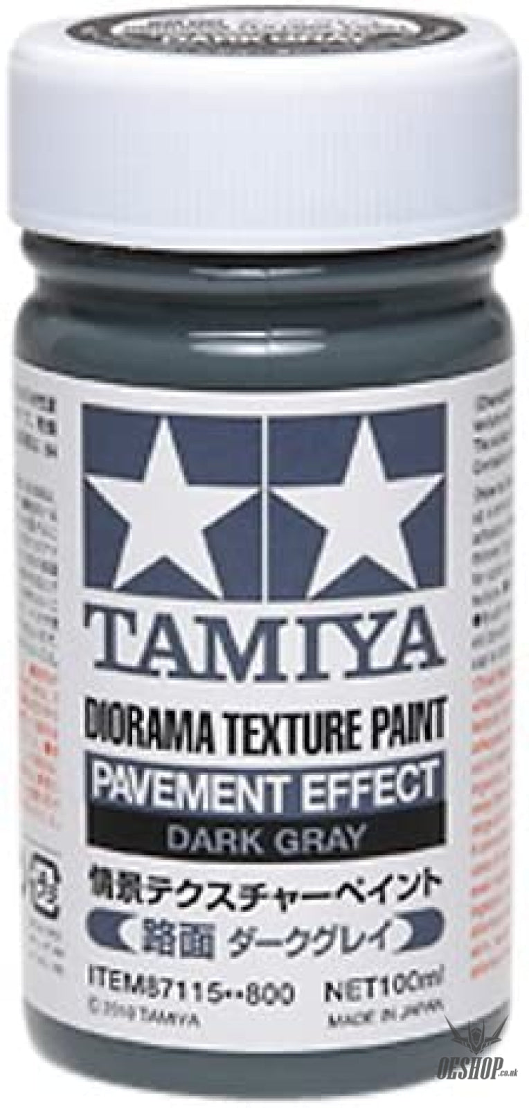 TAMIYA 87115 Textured Paint - Pavement Dark Grey 100ml Painting Consumables