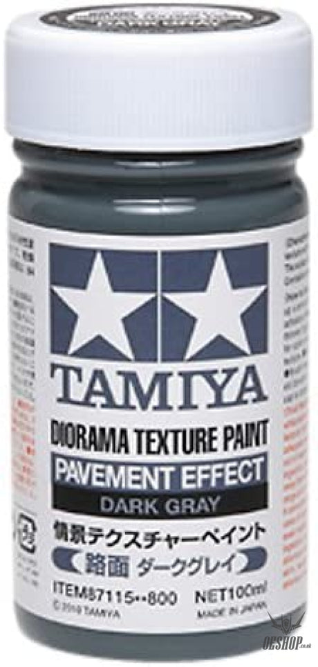 TAMIYA 87115 Textured Paint - Pavement Dark Grey 100ml Painting Consumables