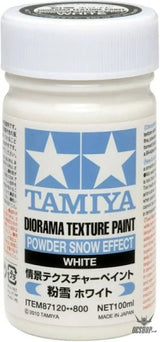 TAMIYA 87120 Textured Paint - Powder Snow White 100ml Painting Consumables