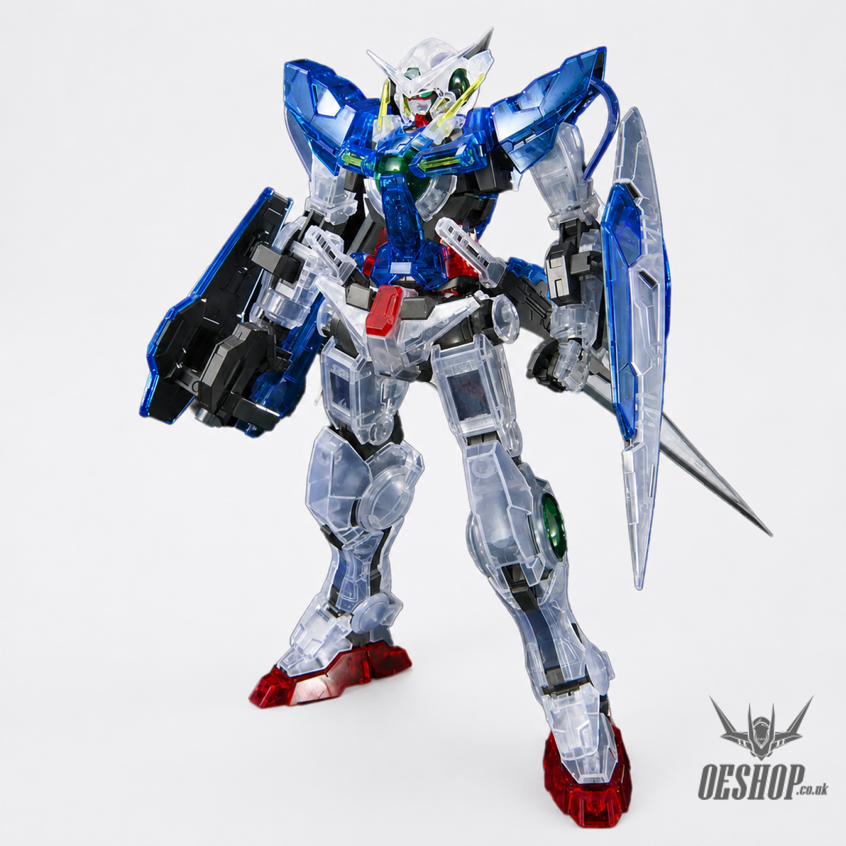1/100 MG The Gundam Base Limited Gundam Exia [Clear Color] - Scale Model Kits