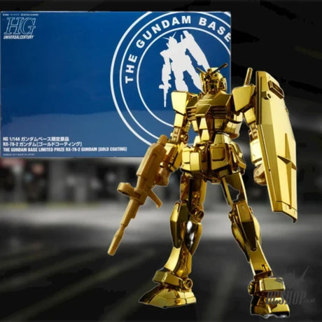 The Gundam Base Limited 1/144 HGUC PRIZE RX-78-2 Gundam (Gold Coating) - Scale Model Kits