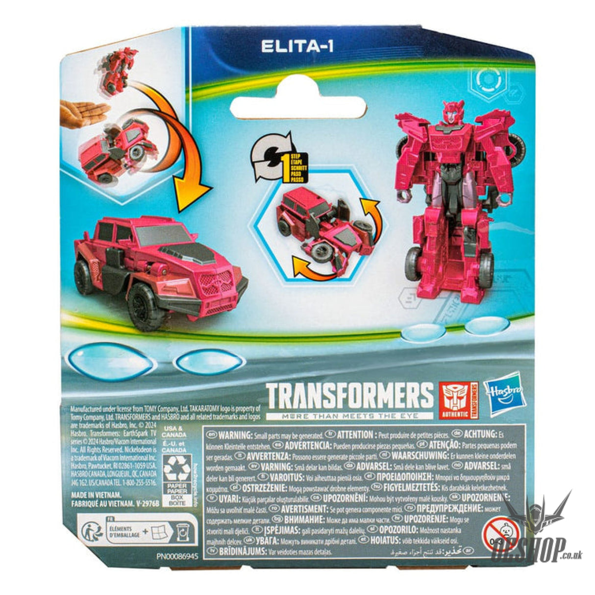 Transformers EarthSpark 1-Step Flip Changer Figure Elita-1 Action & Toy Figures