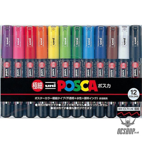 Uni POSCA Paint Marker PC-1M 12C Fine 12 Color Set Uni MITSUBISHI PENCIL 31.98 OEShop