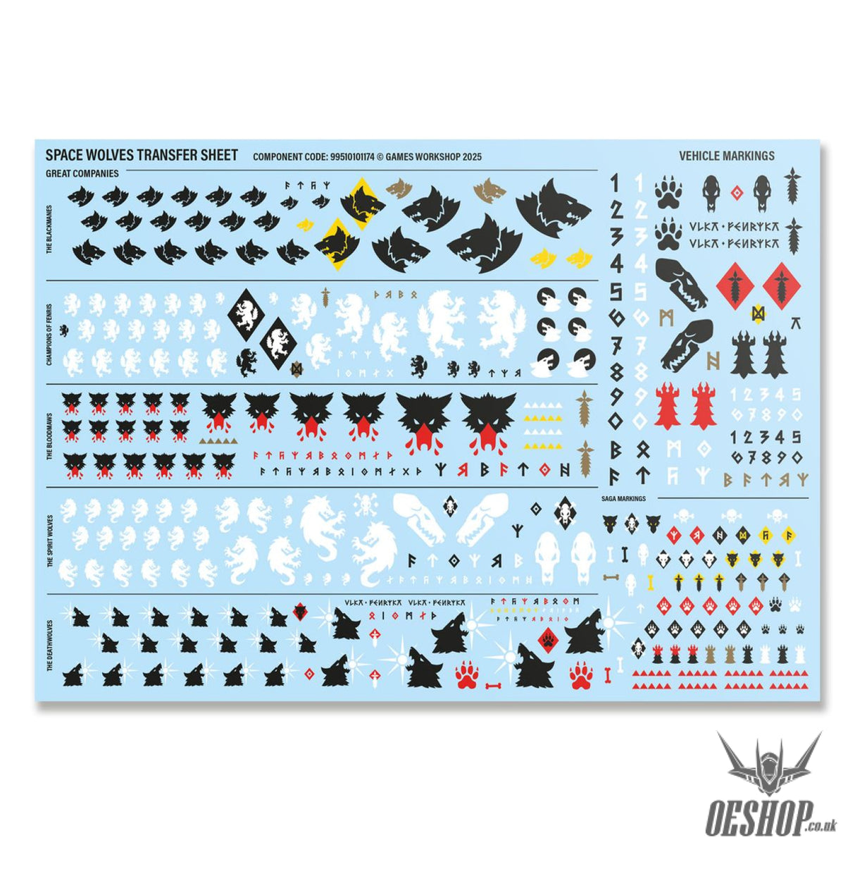 Warhammer 40,000 Space Wolves: Space Wolves Army Set - English 53-33 Tabletop Wargame