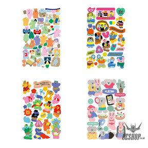 Yzyuezhen Cute Animal Stickers (4 pieces) Bear Friends (4 pieces) Sticker