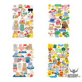 Yzyuezhen Cute Animal Stickers (4 pieces) Cozy Home (4 pieces) Sticker