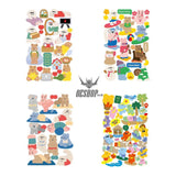 Yzyuezhen Cute Animal Stickers (4 pieces) Cozy Home (4 pieces) Sticker