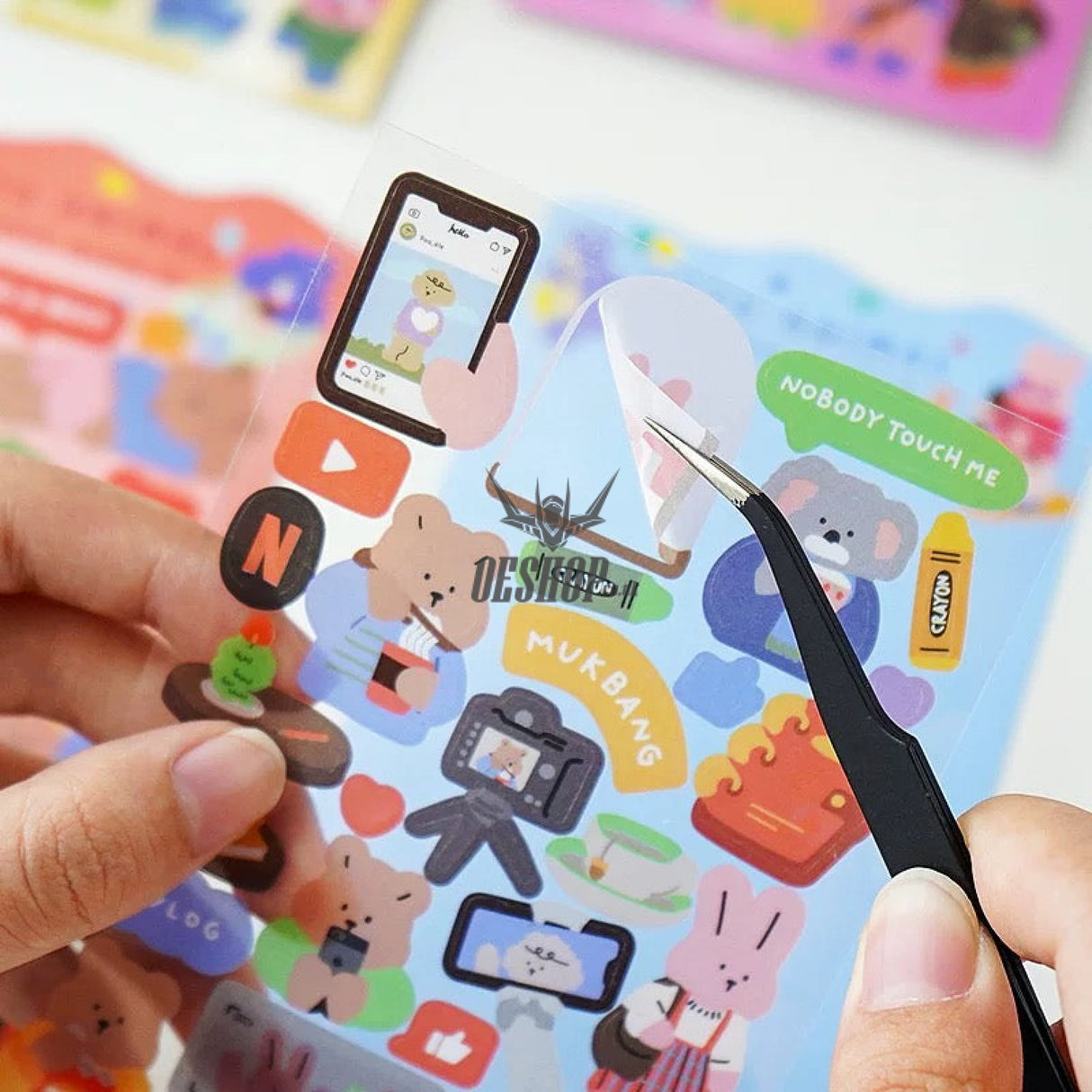 Yzyuezhen Cute Animal Stickers (4 pieces) Sticker