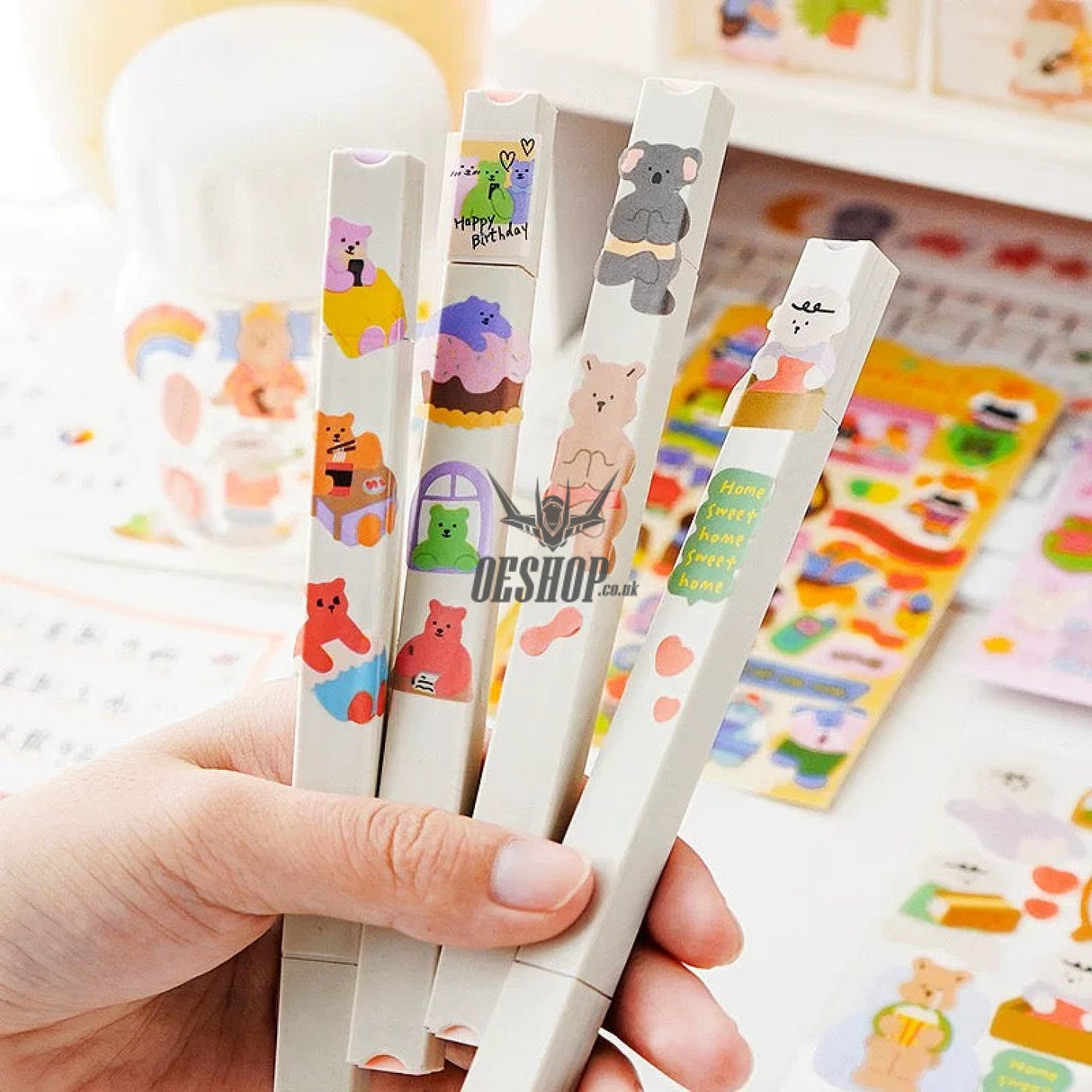 Yzyuezhen Cute Animal Stickers (4 pieces) Sticker