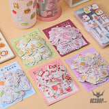 Yzyuezhen Cute Bear & Bunny Stickers (200 pieces) Sticker
