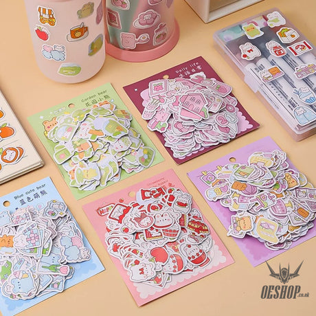 Yzyuezhen Cute Bear & Bunny Stickers (200 pieces) Sticker