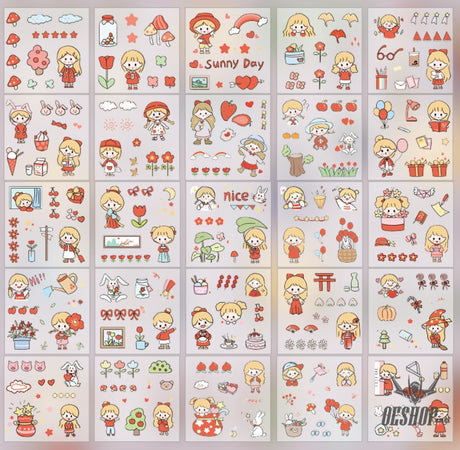 Zi Yi PET Sticker Gift Box 100 sheets Waterproof no repeated OEShop 8.99 OEShop
