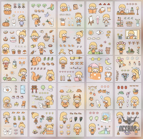Zi Yi PET Sticker Gift Box 100 sheets Waterproof no repeated OEShop 8.99 OEShop