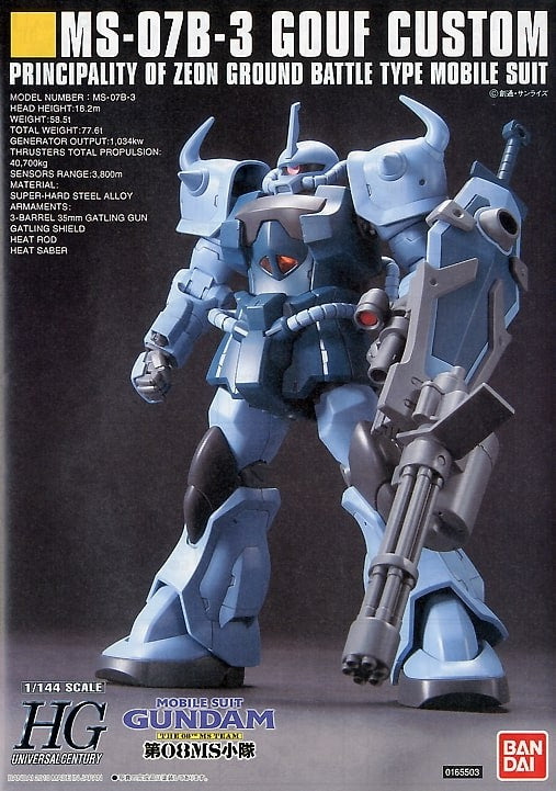 1/144 HGUC MS-07B3 Gouf Custom Bandai 22.99 OEShop