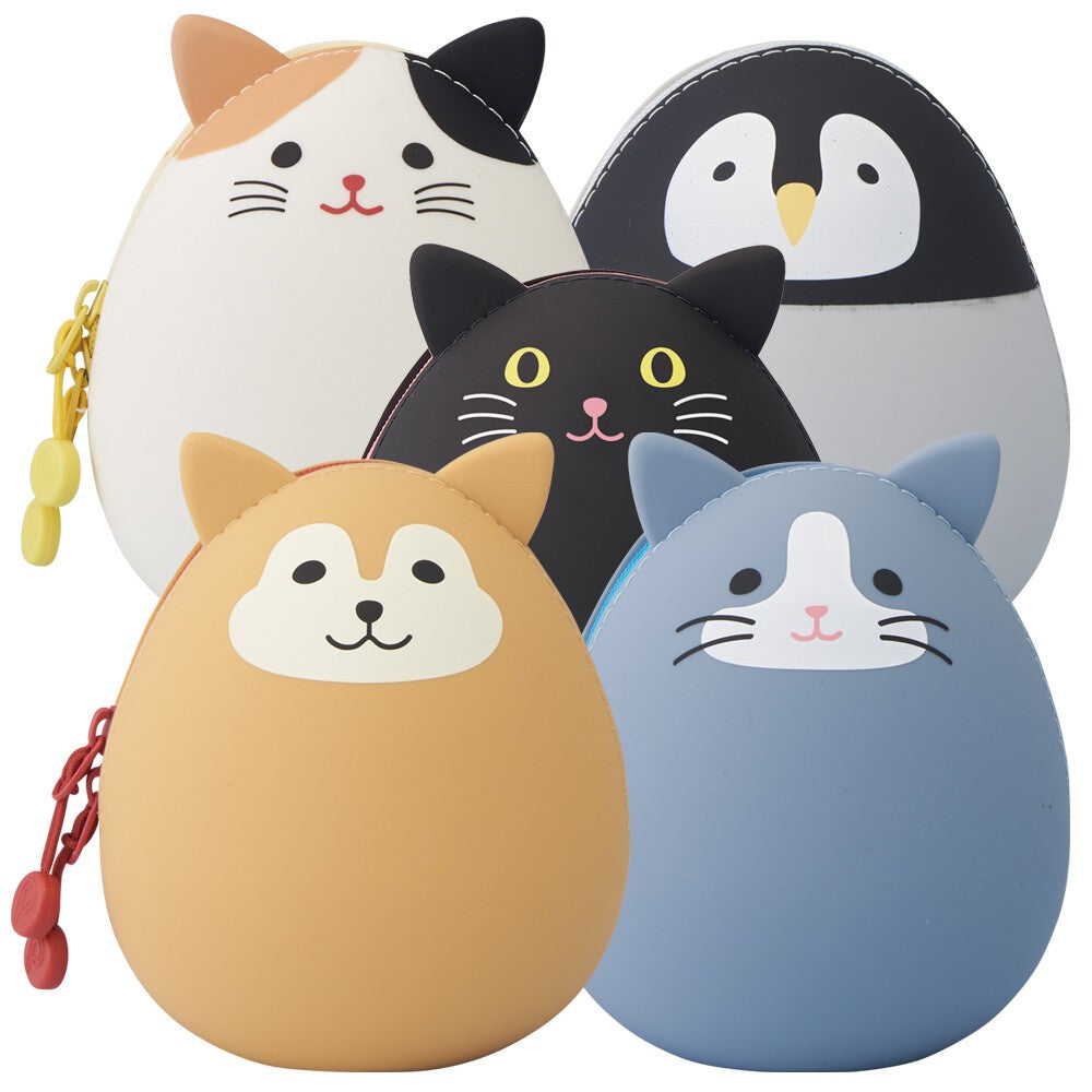 LIHIT LAB PuniLabo Zipper Pouch Egg Shaped - Penguin  A7782-10 LIHIT LAB. 12.98 OEShop